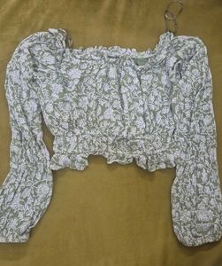 Chic Off-Shoulder Floral Print Top