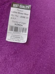 Purple Woolen Strechable New Shrug 💜