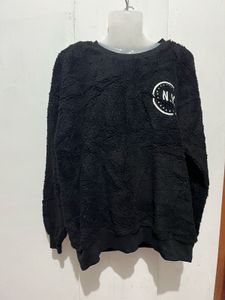 Cozy Black Teddy Fleece Sweatshirt