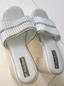 Elegant Ruched Wedge Sandals