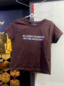 Brown Graphic T-Shirt