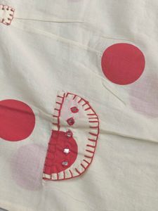 The Xoxo Cream Polka Dot Kurta with Pant Set