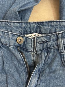Wide Leg Blue Denim Jeans