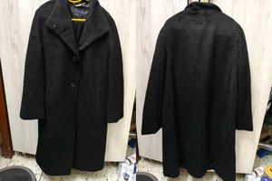 Black Wool Blend Coat