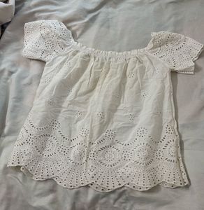 Chic Off-Shoulder Embroidered Top