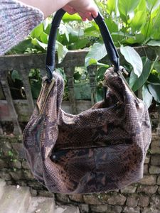 Chic Y2k Snakeskin shoulder Bag