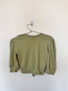 Olive Green Cropped Top