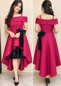 Chic Off-Shoulder High-Low Dress