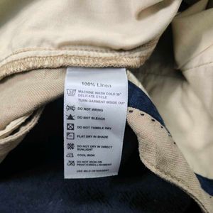 Classic Beige Pure Linen Shorts