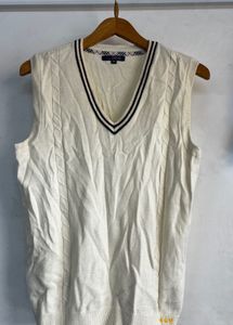 Men's Cream Cable Knit Sweater Vest