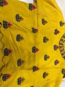 vibrant yellow embroidered lehenga choli