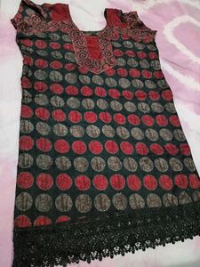 Elegant Polka Dot Kurta Set
