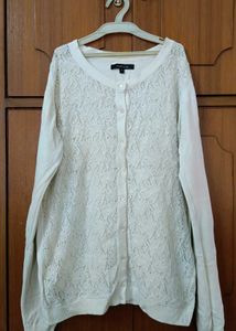 Chic White Lace Cardigan