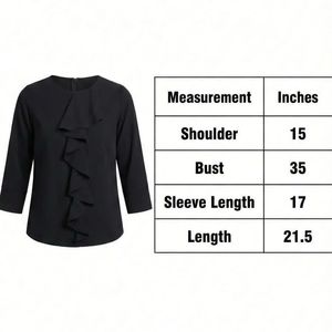 Elegant Black Ruffle Top