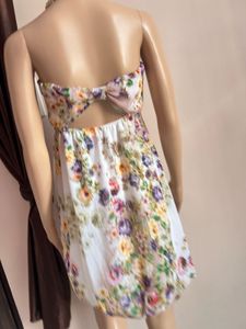 Floral Print Strapless Dress