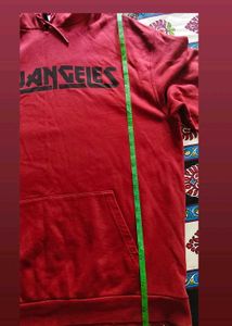 Maroon Hoodie with "NEW ANGELS" Graphic
