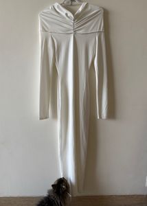 Elegant White Floral Maxi Dress