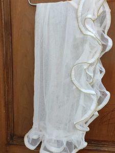 Elegant White Net Dupatta