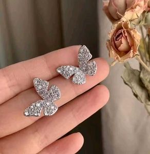 Sparkling Butterfly Stud Earrings
