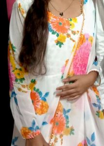 Floral Print Kurta with dupatta
