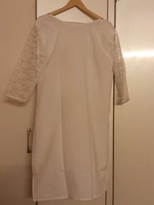 White Kurta with Gold Print