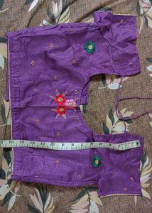 Embroidered Lavender saree with Floral
