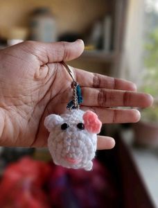 Cute Crochet hamster Keychain