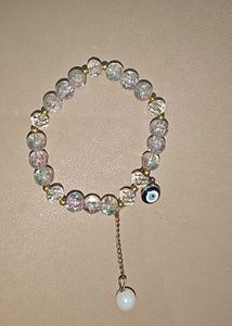 Boho Beaded Bracelets with Evil Eye Charm