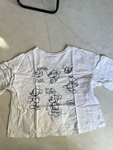 White Graphic Print Tee