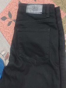 Black Wide Leg Denim Pants