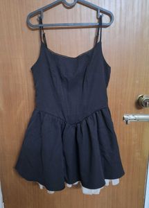 Cider Cute squareneck Black Mini Dress - removing