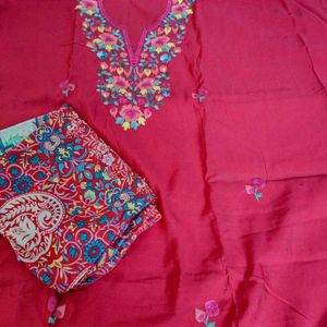 Elegant party wear unstiched dress material, suit