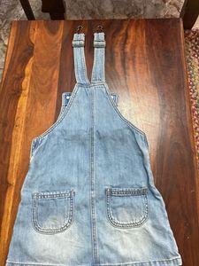 Cute Denim Bunny Overalls Dress