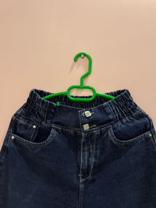 Dark Wash High-Waisted Denim Jeans