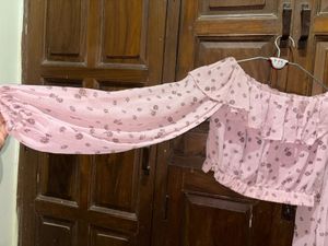 🌸 Insence Off-Shoulder Top + Skirt Set | Size 28
