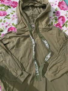 Pretty WRM Olive Green Hoodie