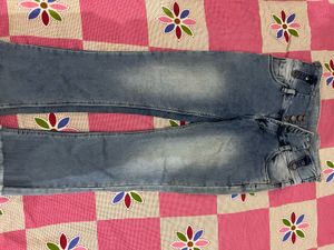 High Waisted Blue Denim Jeans