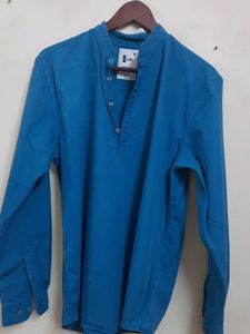 Men Indigo Short Kurta | Length 28