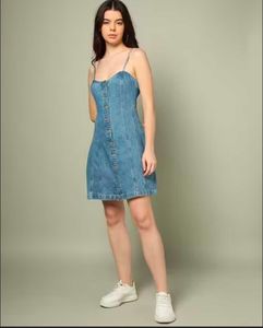Denim Button-Down Dress
