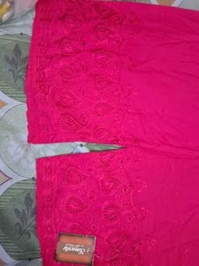 Vibrant Pink Embroidered Palazzo Pants