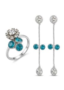 Stunning Blue Stone Jewelry Set