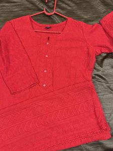 Elegant Red Kurta - Classic Style