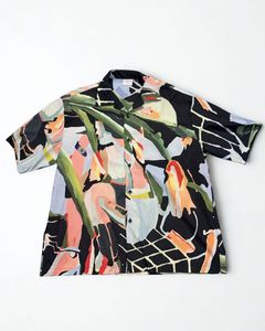 Unique Abstract Print Short Sleeve Shirt