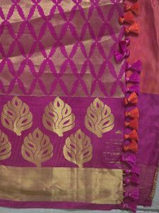 Flawless Orange/Pink Kanchivaram Saree