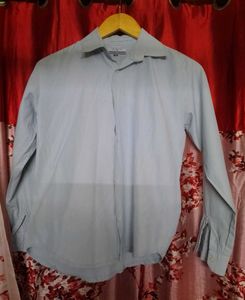 Classic Light Blue Striped Dress Shirt