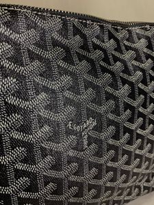 Authentic Goyard Senat Pouch MM - Black/Grey