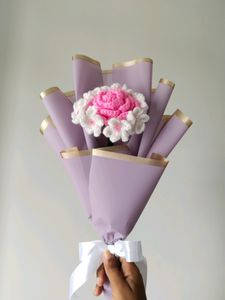 Sale🔥Combo Of Pink Rose And Forget Me Not Flower