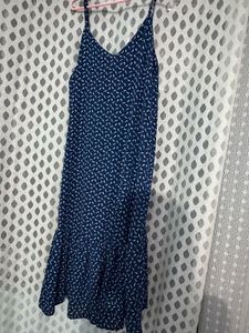 Blue Printed Dress