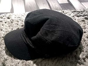 Y2K Black Baker Boy Hat ‧₊˚🖇️✩ ₊˚🎧⊹♡