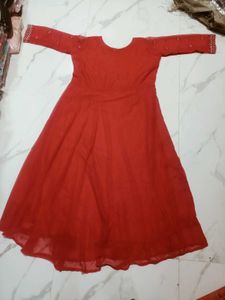Elegant Red Kurta Set with Dupatta 3pc